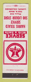 Matchbook Cover - Texaco oil gas Harris Liquor Store Lamar Colorado low phone #
