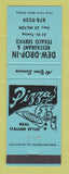 Matchbook Cover - Texaco oil gas Dew Drop In Pizza Milton ON BLUE
