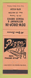 Matchbook Cover - Texaco oil gas Dew Drop In Pizza Milton ON ORANGE