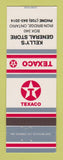 Matchbook Cover - Texaco oil gas Kelly's General Store Iron Bridge ON