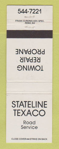 Matchbook Cover - Texaco oil gas Stateline
