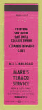 Matchbook Cover - Texaco oil gas Mark's Service