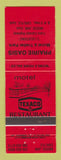 Matchbook Cover - Texaco oil gas Prairie Oasis Motel Moose Jaw SK Carlyle