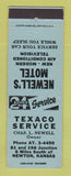 Matchbook Cover - Texaco oil gas Newell's Motel Newton KS