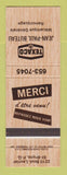 Matchbook Cover - Texaco oil gas Jean Paul Buteau St Bruno QC