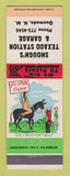 Matchbook Cover - Texaco oil gas Shough's Quemado NM hillbilly
