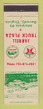 Matchbook Cover - Texaco oil gas Jarrell Truck Plaza Doswell VA