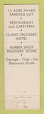 Matchbook Cover - Texaco oil gas Jarrell Truck Plaza Doswell VA