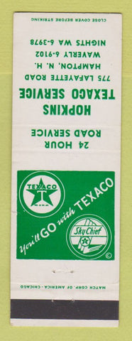 Matchbook Cover - Texaco oil gas Hopkins Hampton NH