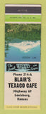 Matchbook Cover - Texaco oil gas Blair's Louisburg KS