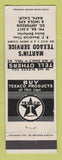 Matchbook Cover - Texaco oil gas Martin's Napa CA WHITE
