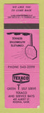 Matchbook Cover - Texaco oil gas Green T Self Serve Regina SK WEAR NEON PINK
