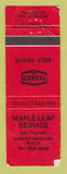 Matchbook Cover - Texaco oil gas Maple Leaf Service Morden MB WORN