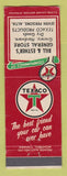Matchbook Cover - Texaco oil gas Bill & Esther's Store Seven Persons AB CREASES