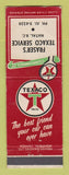Matchbook Cover - Texaco oil gas Fraser's Natal BC CREASES