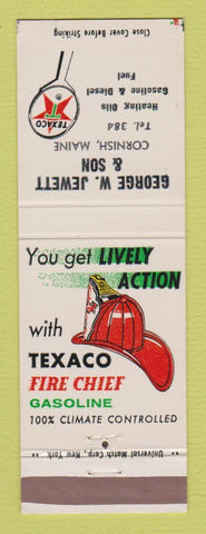 Matchbook Cover - Texaco oil gas George Jewett Cornish ME