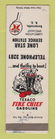 Matchbook Cover - Texaco oil gas Lone Star Kernersville NC LAMINATED