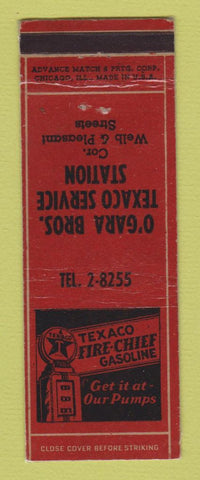Matchbook Cover - Texaco oil gas O'Gara Gros  LAMINATED