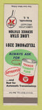 Matchbook Cover - Texaco oil gas Lone Star Kernersville NC LAMINATED