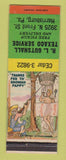 Matchbook Cover - Texaco oil gas RL Gutshall Harrisburg PA hillbilly LAMINATED