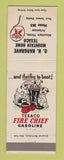Matchbook Cover - Texaco oil gas OH Hargrave Mountain Home AR