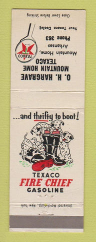 Matchbook Cover - Texaco oil gas OH Hargrave Mountain Home AR