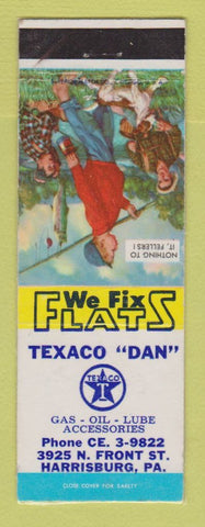 Matchbook Cover - Texaco oil gas Dan Harrisburg PA LAMINATED