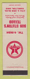 Matchbook Cover - Texaco oil gas Bob Staton's Hamilton OH