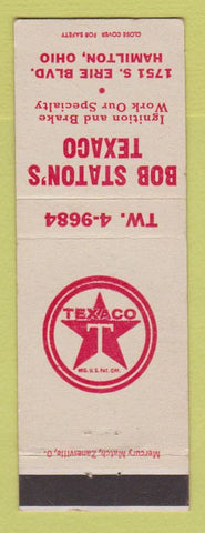 Matchbook Cover - Texaco oil gas Bob Staton's Hamilton OH