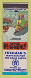 Matchbook Cover - Texaco oil gas Freeman's Cabins Springfield MO LAMINATED