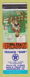 Matchbook Cover - Texaco oil gas Dan Harrisburg PA LAMINATED