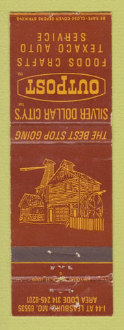 Matchbook Cover - Texaco oil gas outpost Leasburg MO WEAR