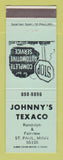 Matchbook Cover - Texaco oil gas Johnny's St Paul MN