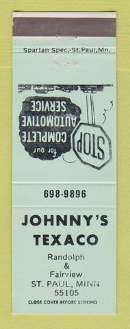 Matchbook Cover - Texaco oil gas Johnny's St Paul MN