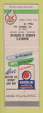Matchbook Cover - Texaco oil gas Barber's Garage Mount Morris IL low phone #