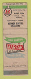 Matchbook Cover - Texaco oil gas Paynter's Seiberling Tires WORN LAMINATED