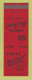 Matchbook Cover - Texaco oil gas Vince's Red Carpet Service Denver Colorado