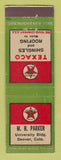 Matchbook Cover - Texaco oil gas Shingles and Roofing MH Parker Denver Colorado