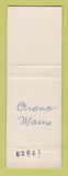 Matchbook Cover - Texaco oil gas JW Drinkwater Orono ME