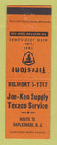 Matchbook Cover - Texaco oil gas Joe Ken Firestone Tires Mapleshade NJ