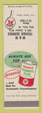 Matchbook Cover - Texaco oil gas M&M Service Villa Park IL