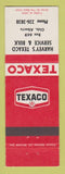 Matchbook Cover - Texaco oil gas Harvey's Olds AB