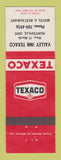 Matchbook Cover - Texaco oil gas Valley Inn Motel Huntsville ON