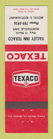 Matchbook Cover - Texaco oil gas Valley Inn Motel Huntsville ON