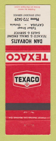 Matchbook Cover - Texaco oil gas Dan Horvatis Cuyauga ON