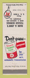 Matchbook Cover - Texaco oil gas Hank & John's Stickney IL