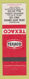 Matchbook Cover - Texaco oil gas Excel Auto Edmonton AB