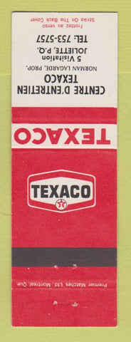Matchbook Cover - Texaco oil gas Centre D'Entretien Joliette QC