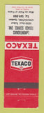 Matchbook Cover - Texaco oil gas LeMontagnais Chicoutimi QC
