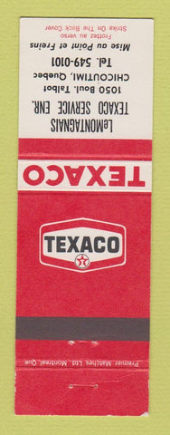 Matchbook Cover - Texaco oil gas LeMontagnais Chicoutimi QC